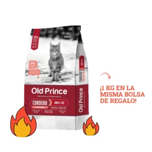 7.5kg + 1Kg GRATIS Old Prince Novel Gato Adulto Cordero y Arroz