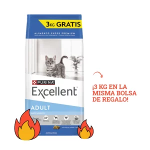 15kg + 3kg GRATIS Excellent Alimento Seco para Gato Adult